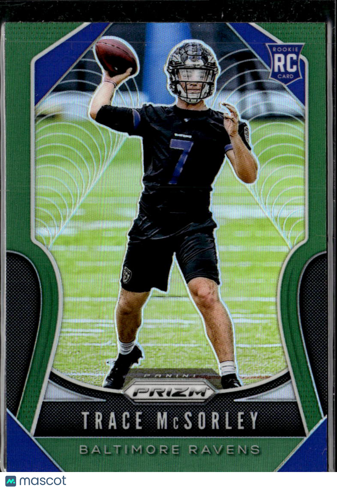 Trace McSorley 2019 Panini Prizm RC Green Prizm Baltimore Ravens