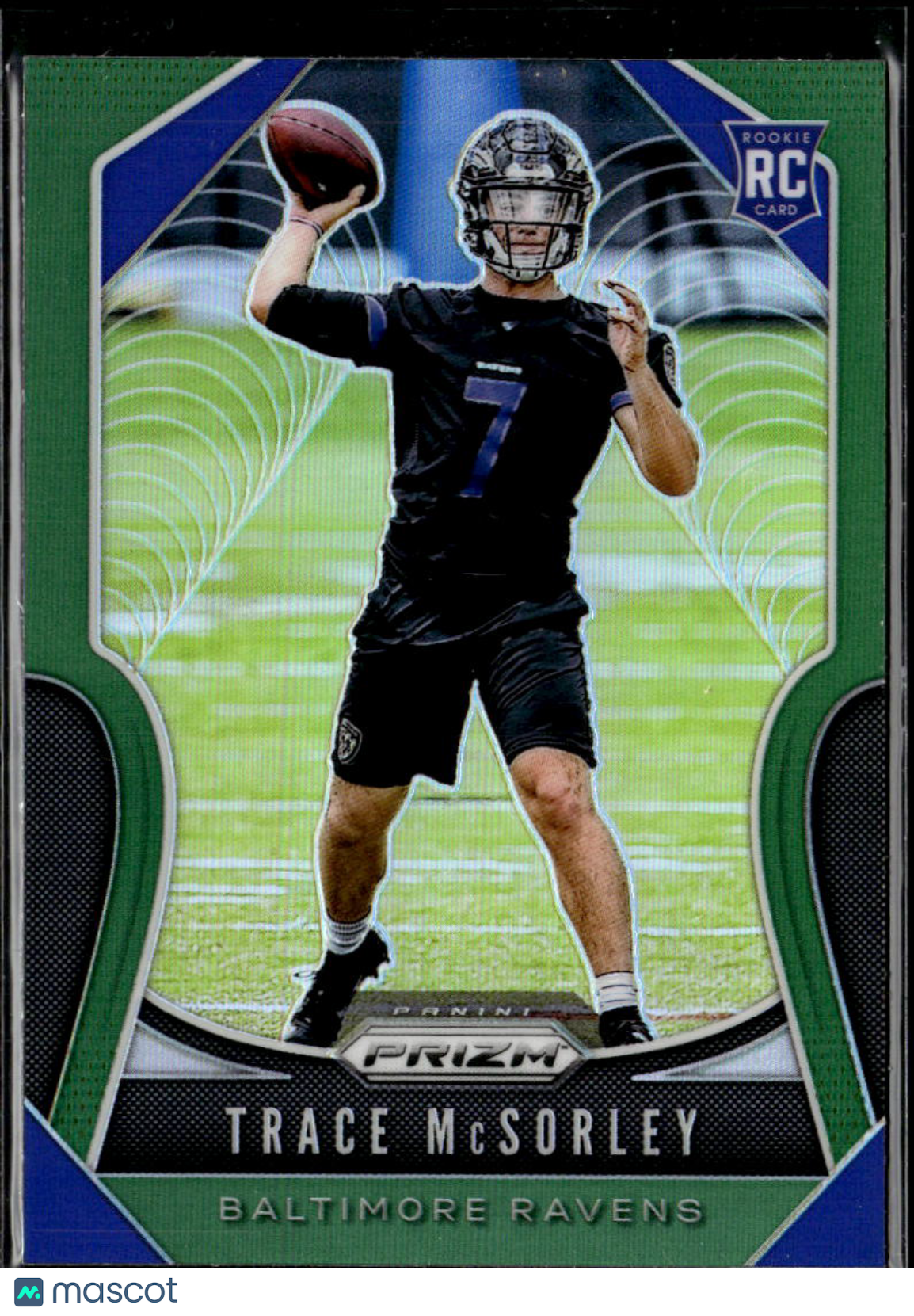 Trace McSorley 2019 Panini Prizm RC Green Prizm Baltimore Ravens