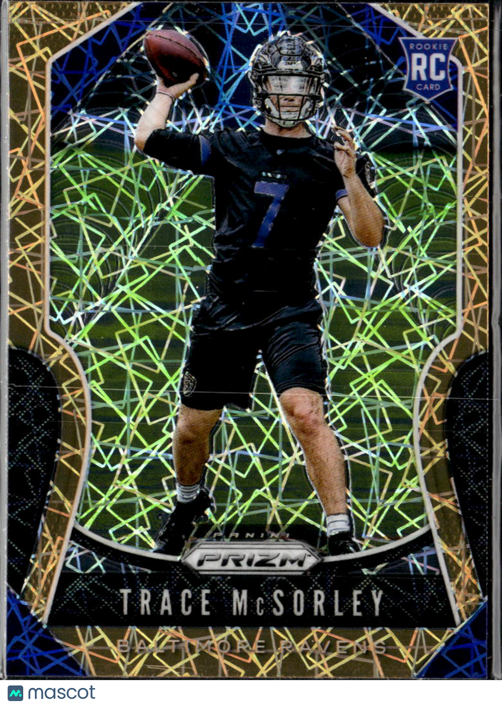 Trace McSorley 2019 Panini Prizm RC Orange Lazer Baltimore Ravens