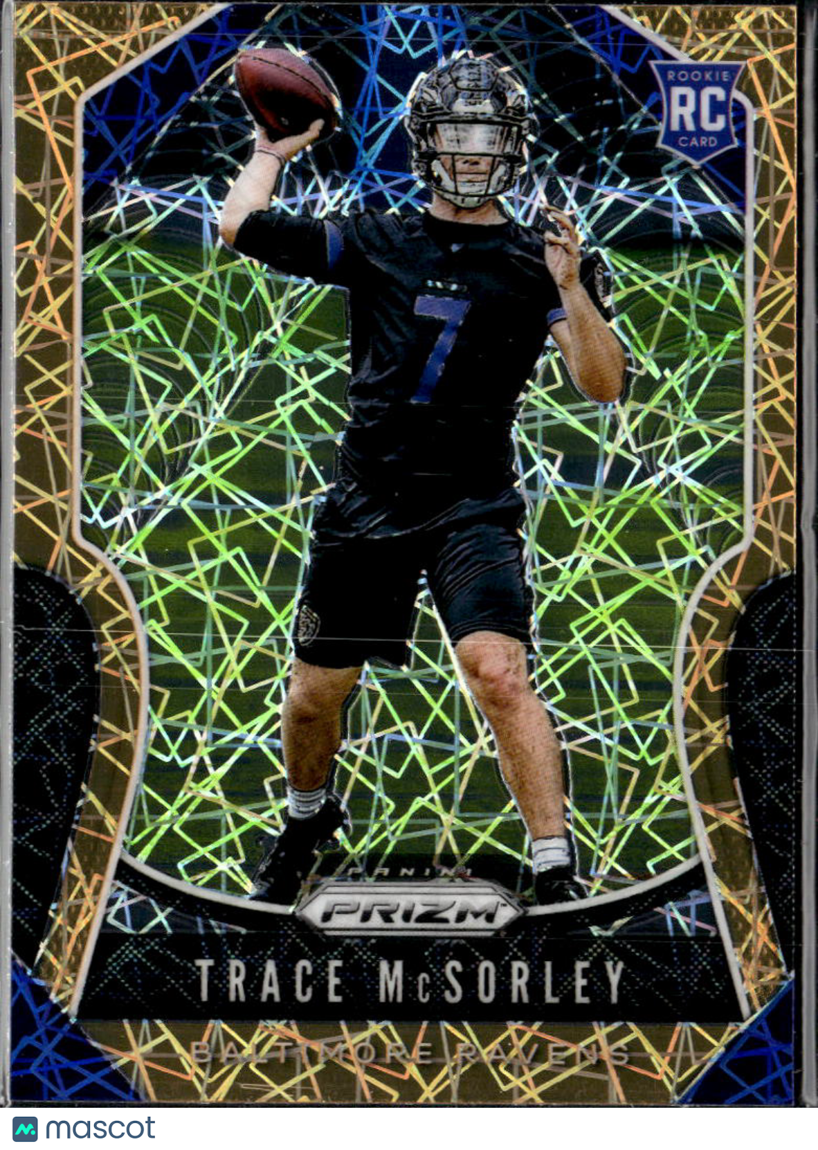 Trace McSorley 2019 Panini Prizm RC Orange Lazer Baltimore Ravens