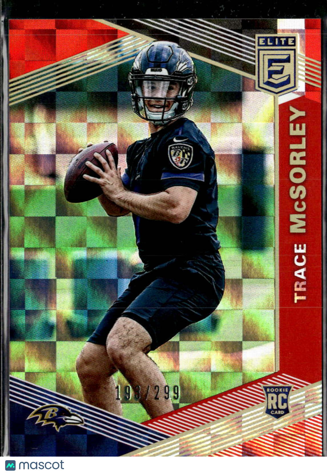 Trace McSorley 2019 Elite Red Rookie RC /299 Baltimore Ravens