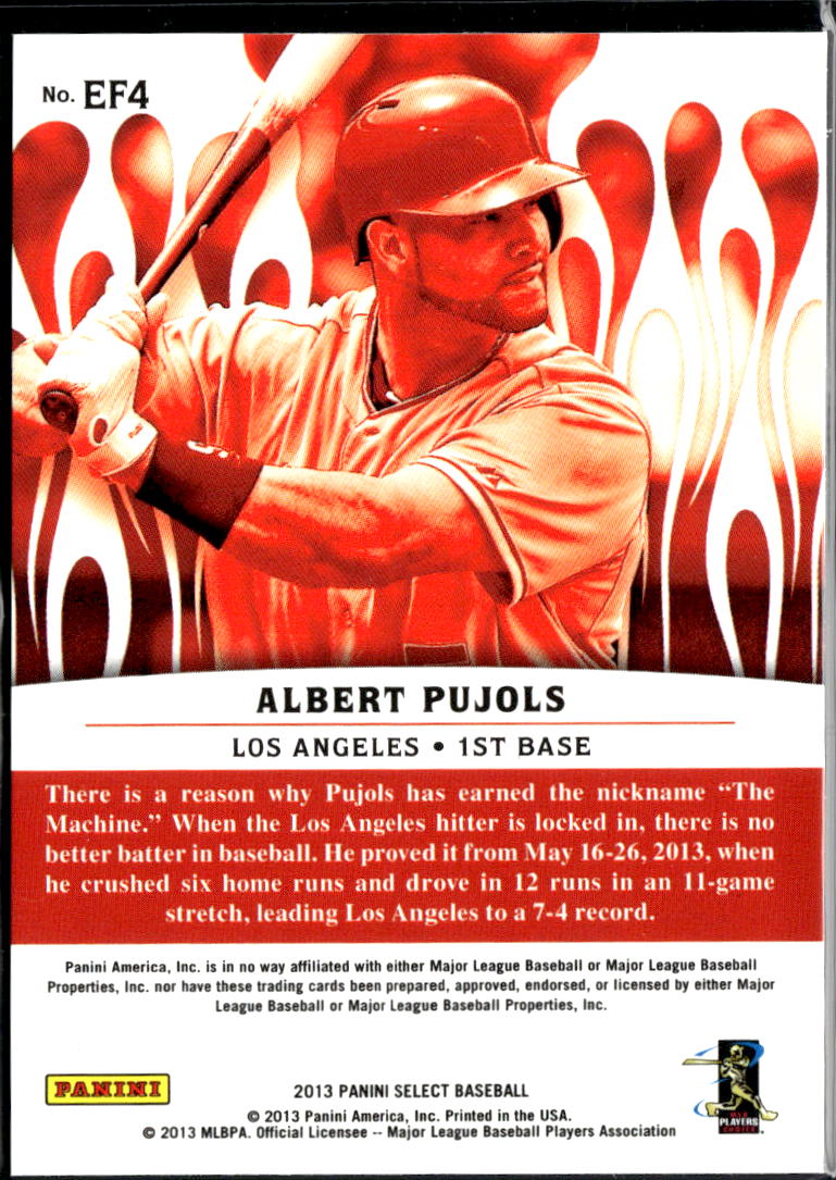 Albert Pujols 2013 Select En Fuego Los Angeles Angels