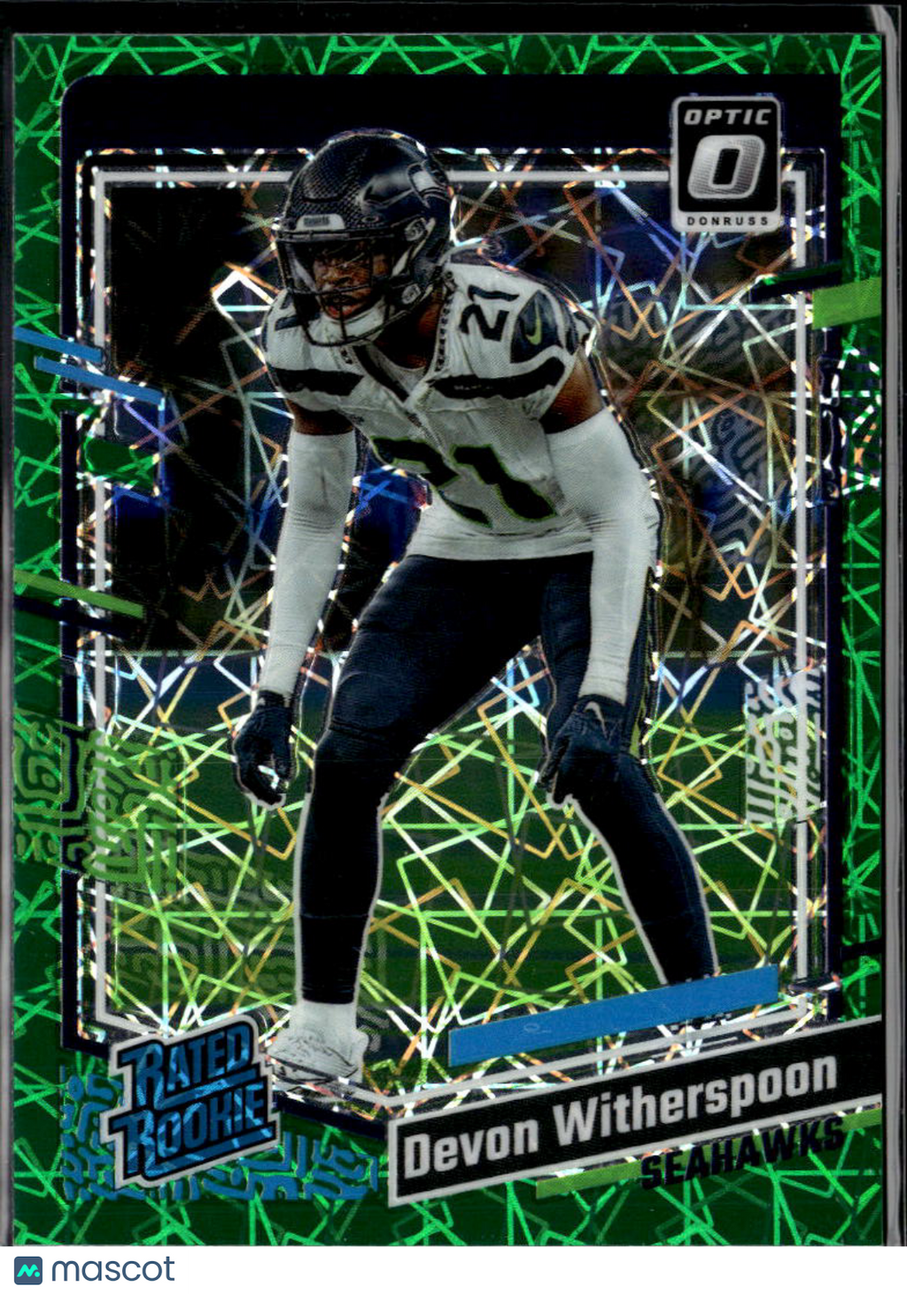 Devon Witherspoon 2023 Optic Rated Rookie RC Green Velocity Seattle Seahawks