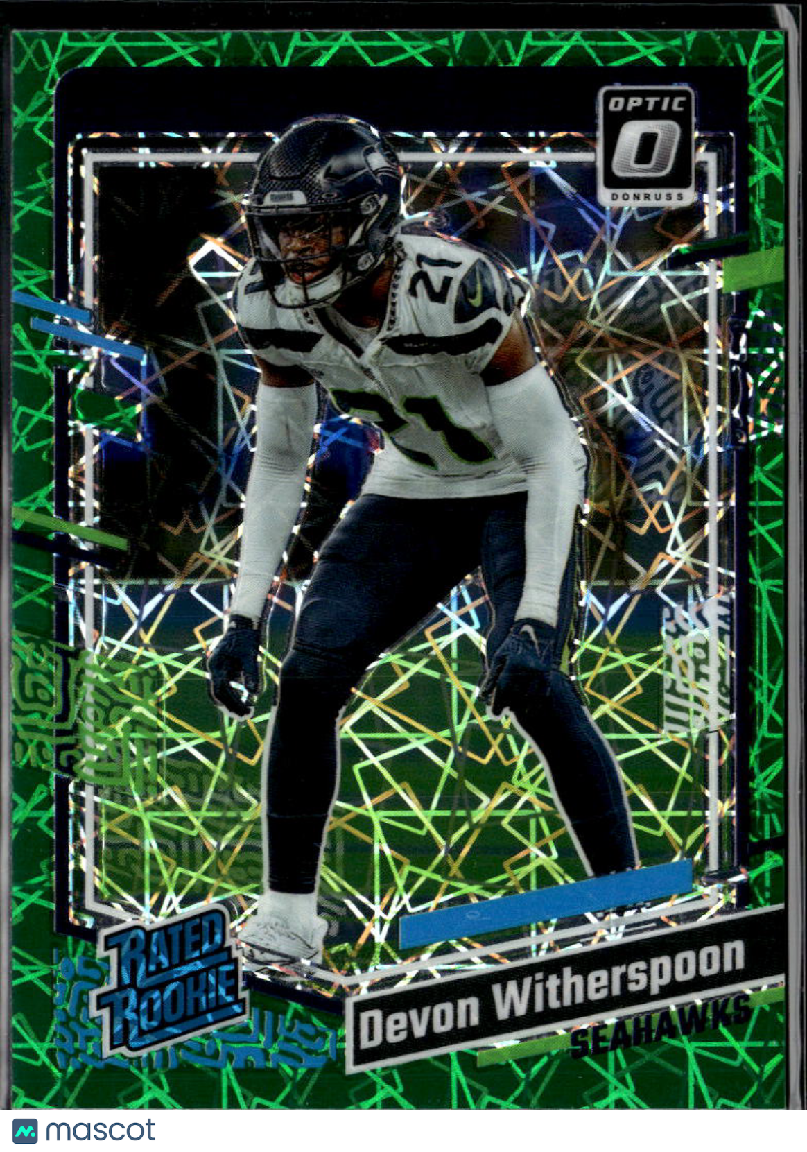 Devon Witherspoon 2023 Optic Rated Rookie RC Green Velocity Seattle Seahawks