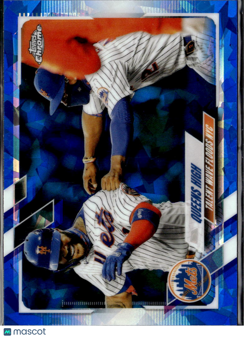 Francisco Lindor 2021 Topps Chrome Sapphire Update Blue #US39 New York Mets
