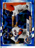 Francisco Lindor 2021 Topps Chrome Sapphire Update Blue #US39 New York Mets
