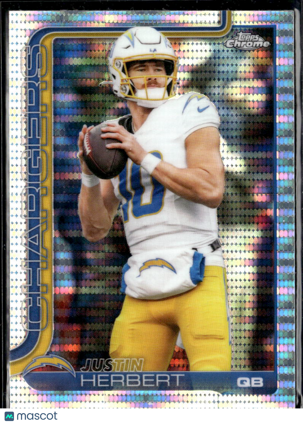 Justin Herbert 2025 Topps Chrome Pulsar Refractor Los Angeles Chargers