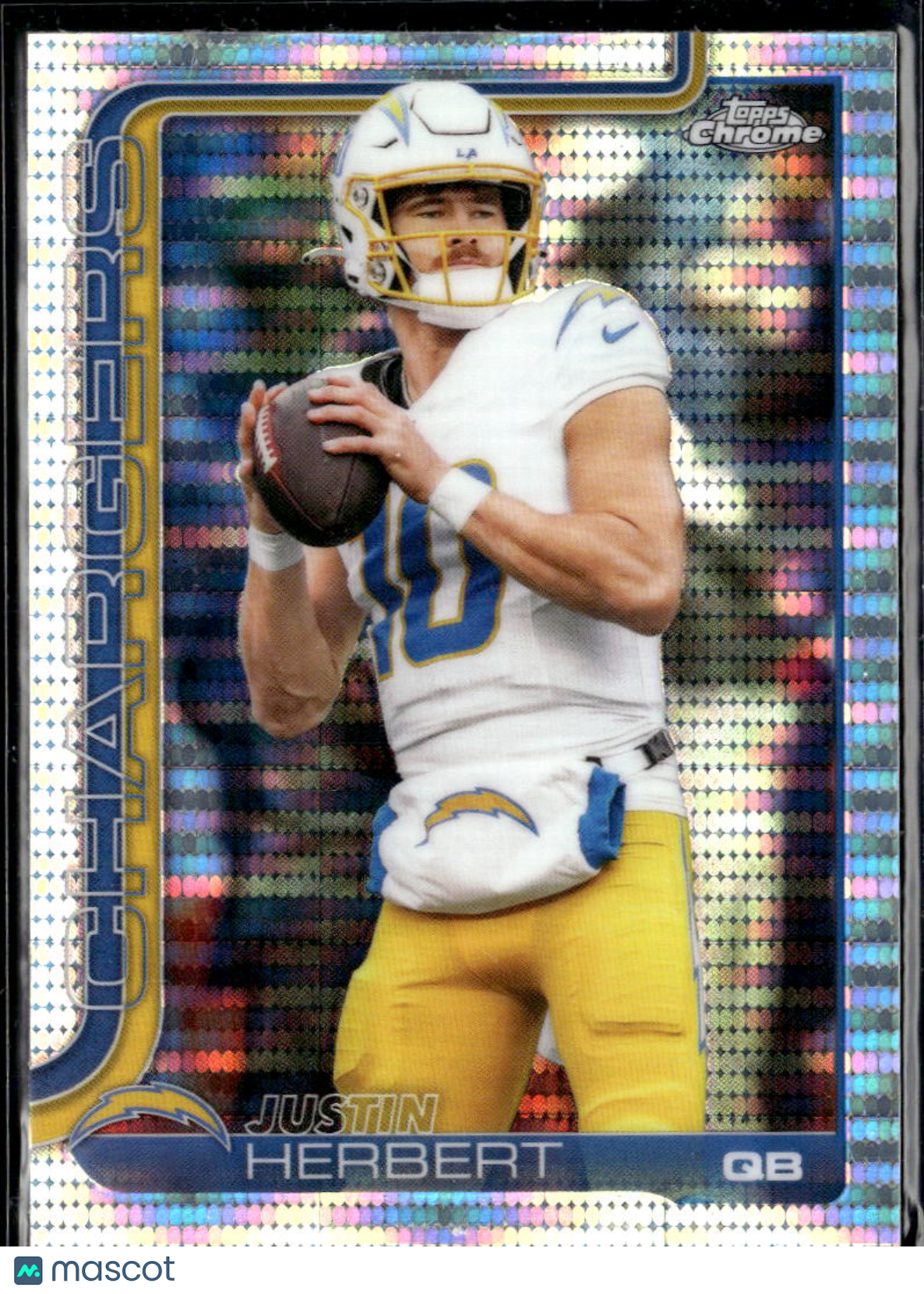 Justin Herbert 2025 Topps Chrome Pulsar Refractor Los Angeles Chargers