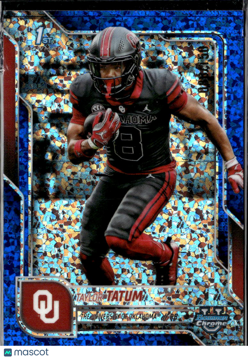 Taylor Tatum 2025 Bowman Chrome Blue Shimmer /150 Oklahoma Sooners