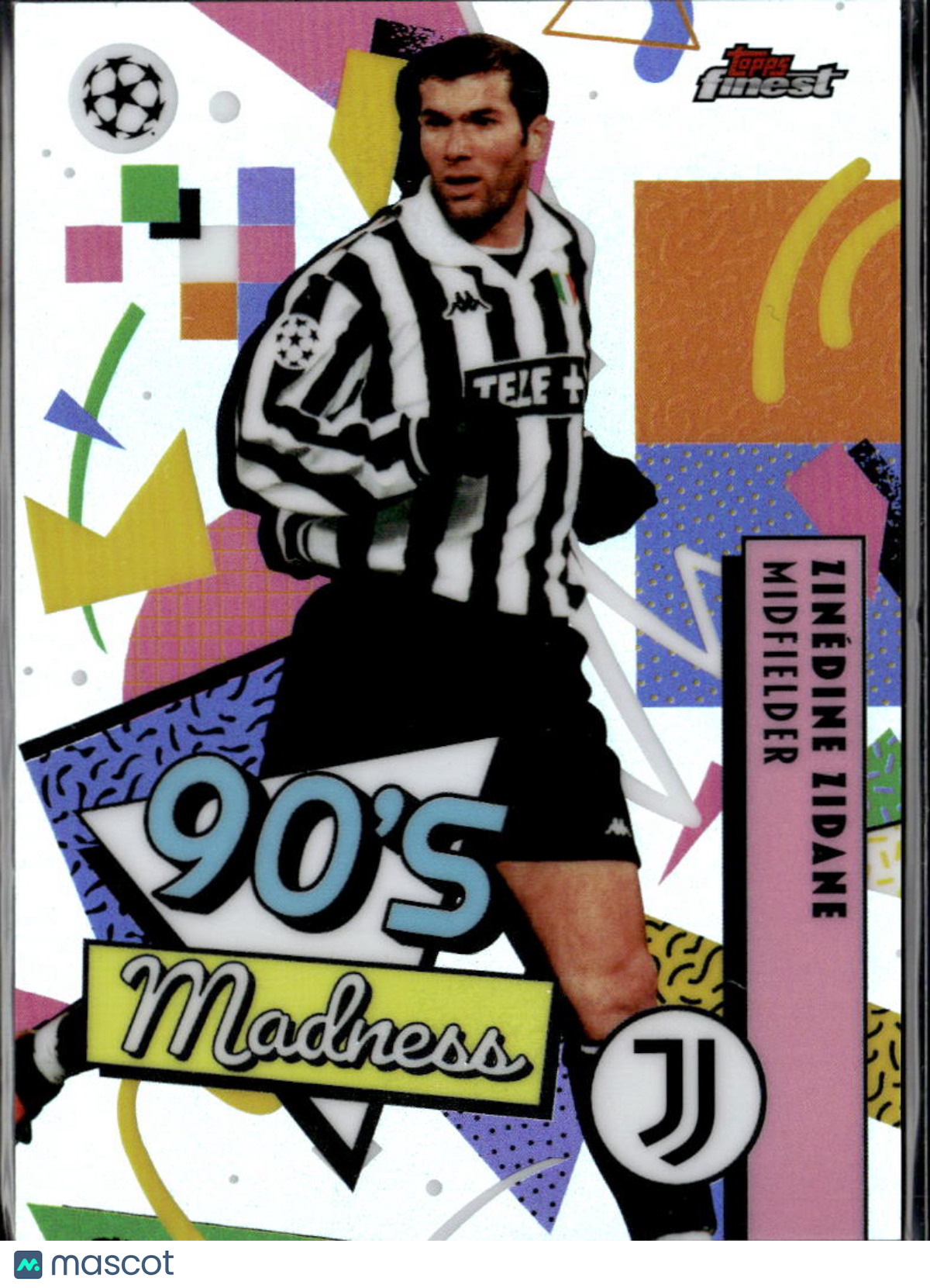 Zinedine Zidane 2026 Topps Finest 90's Madness Juventus