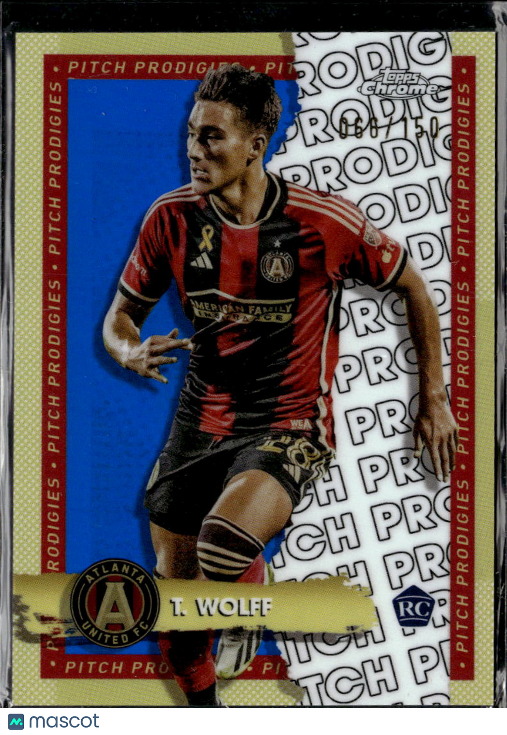 Tyler Wolff 2024 Topps Chrome MLS Pitch Prodigies RC Blue /150 Atlanta United FC
