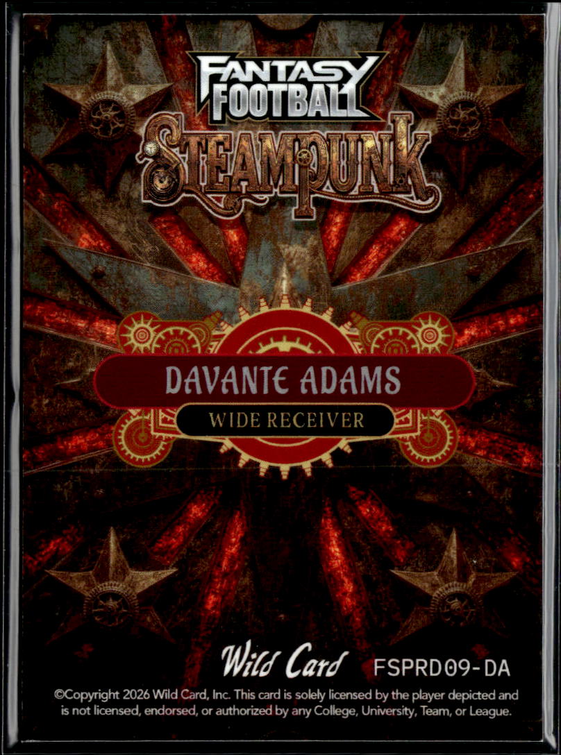 Davante Adams 2026 Wild Card Fantasy Football Steampunk Rams 3/3