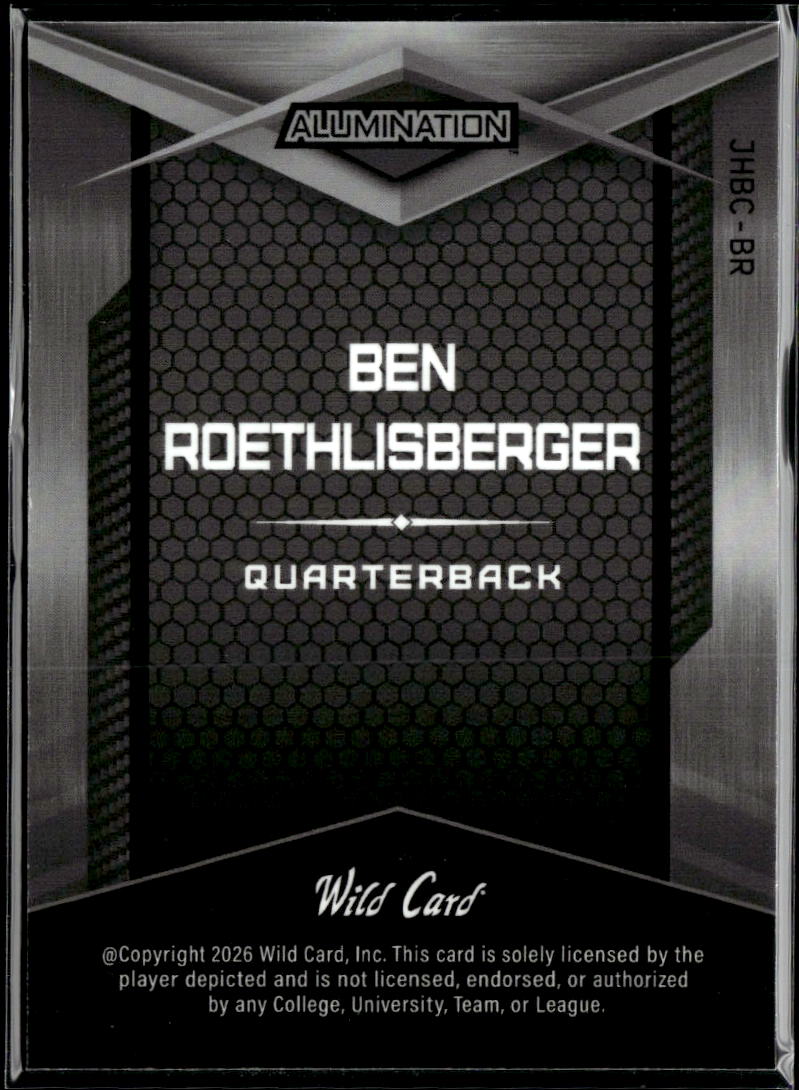 Ben Roethlisberger 2026 Wild Card Alumination 4/5 Pittsburgh Steelers