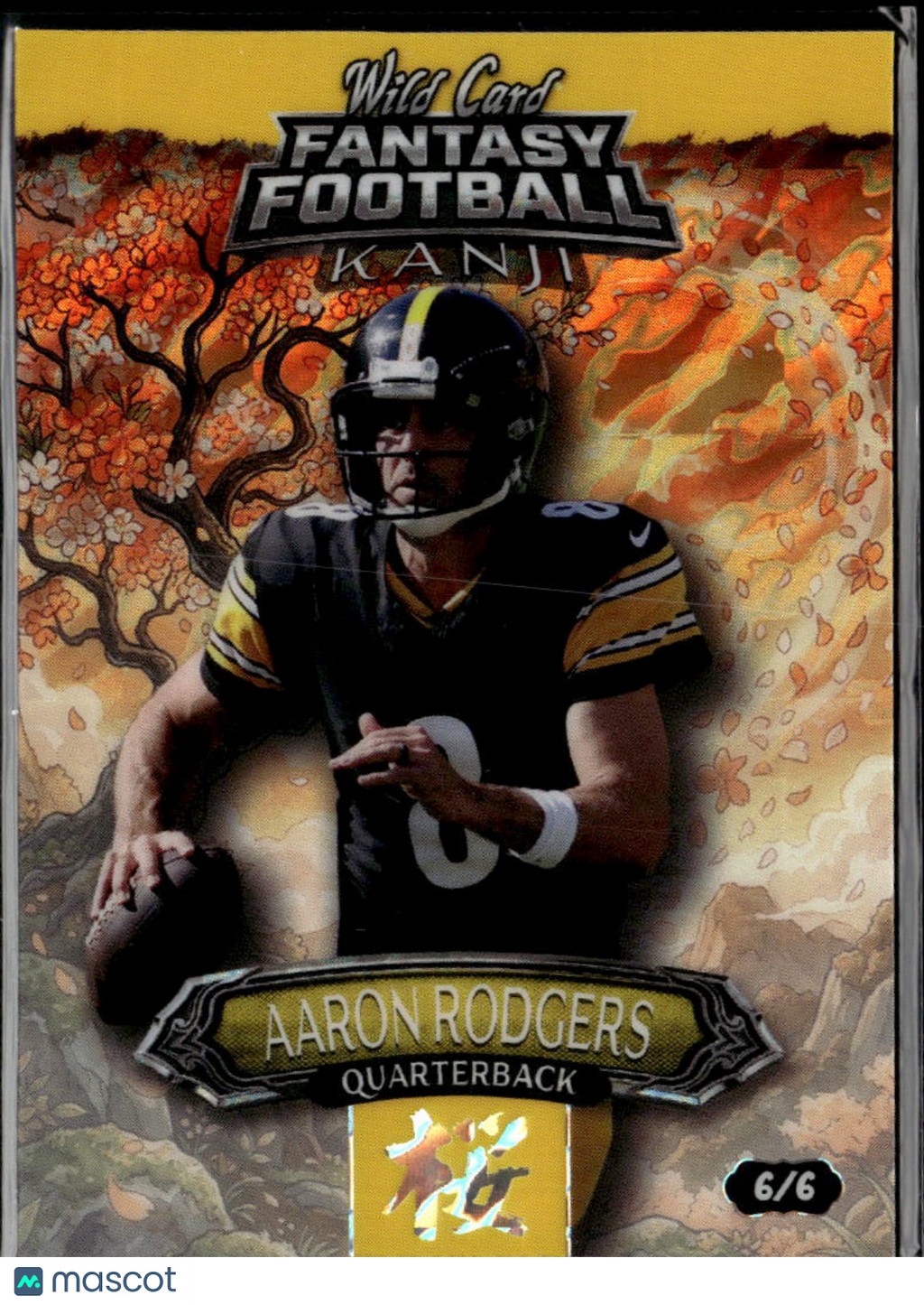 Aaron Rodgers 2026 Wild Card Fantasy Football Kanji Pittsburgh Steelers 6/6