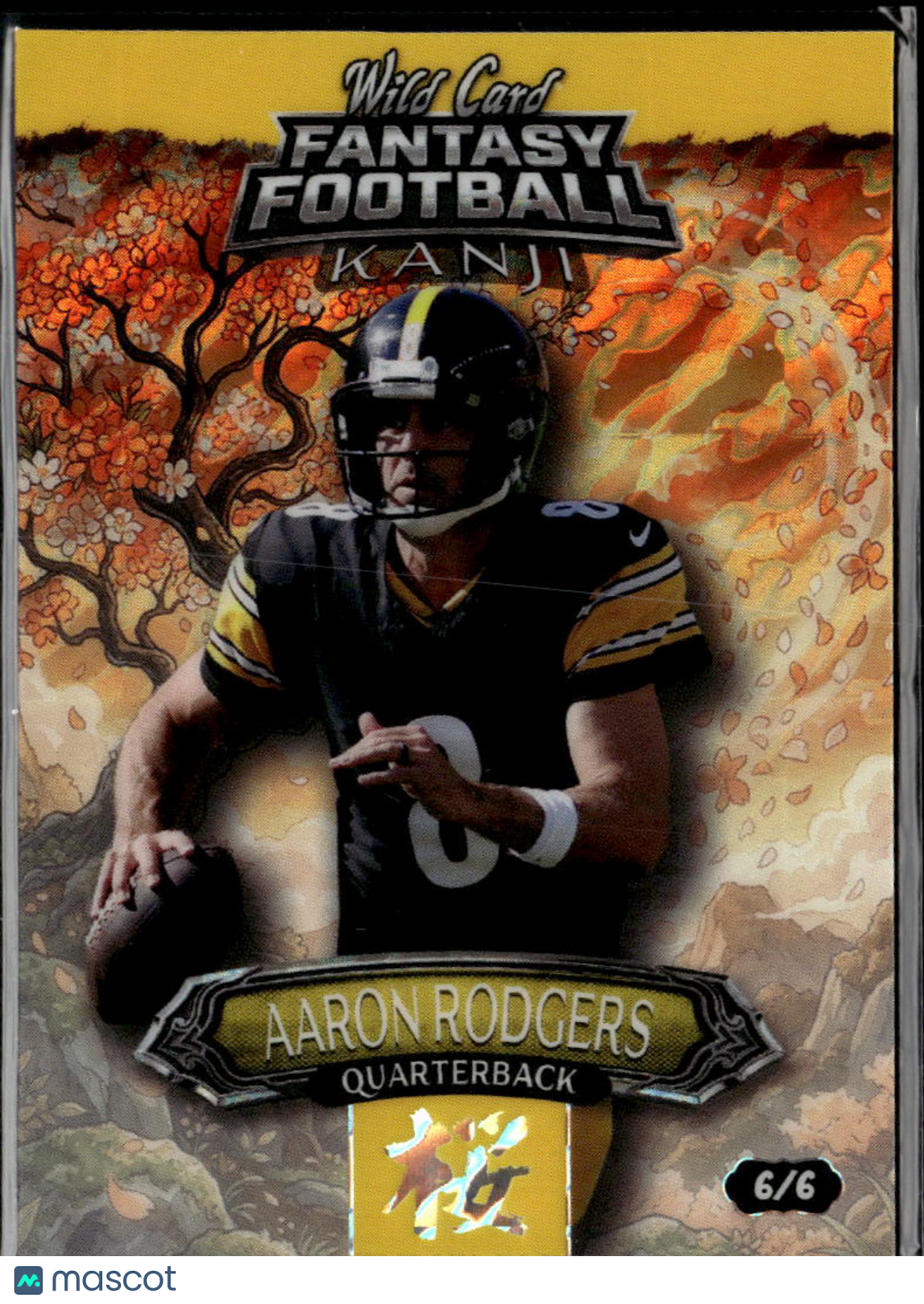 Aaron Rodgers 2026 Wild Card Fantasy Football Kanji Pittsburgh Steelers 6/6
