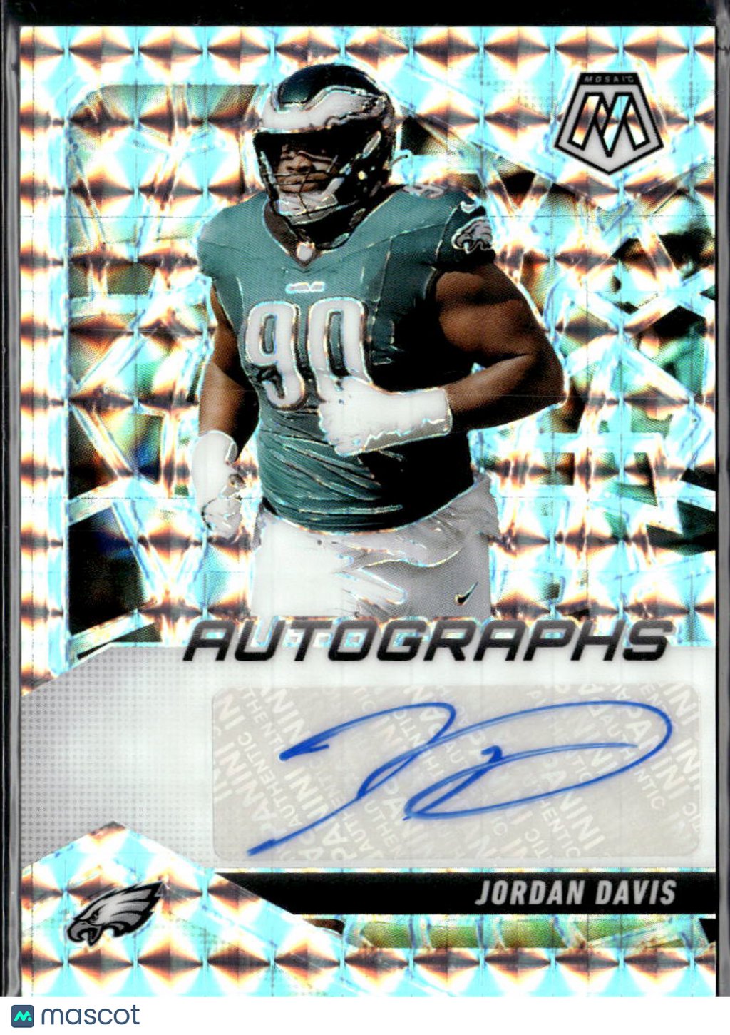 Jordan Davis 2025 Mosaic Auto Autograph Philadelphia Eagles