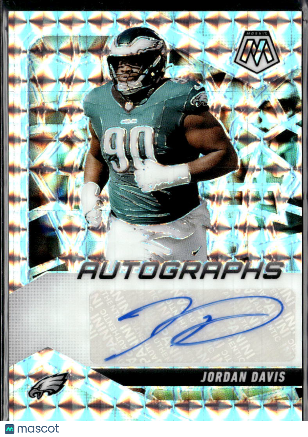 Jordan Davis 2025 Mosaic Auto Autograph Philadelphia Eagles