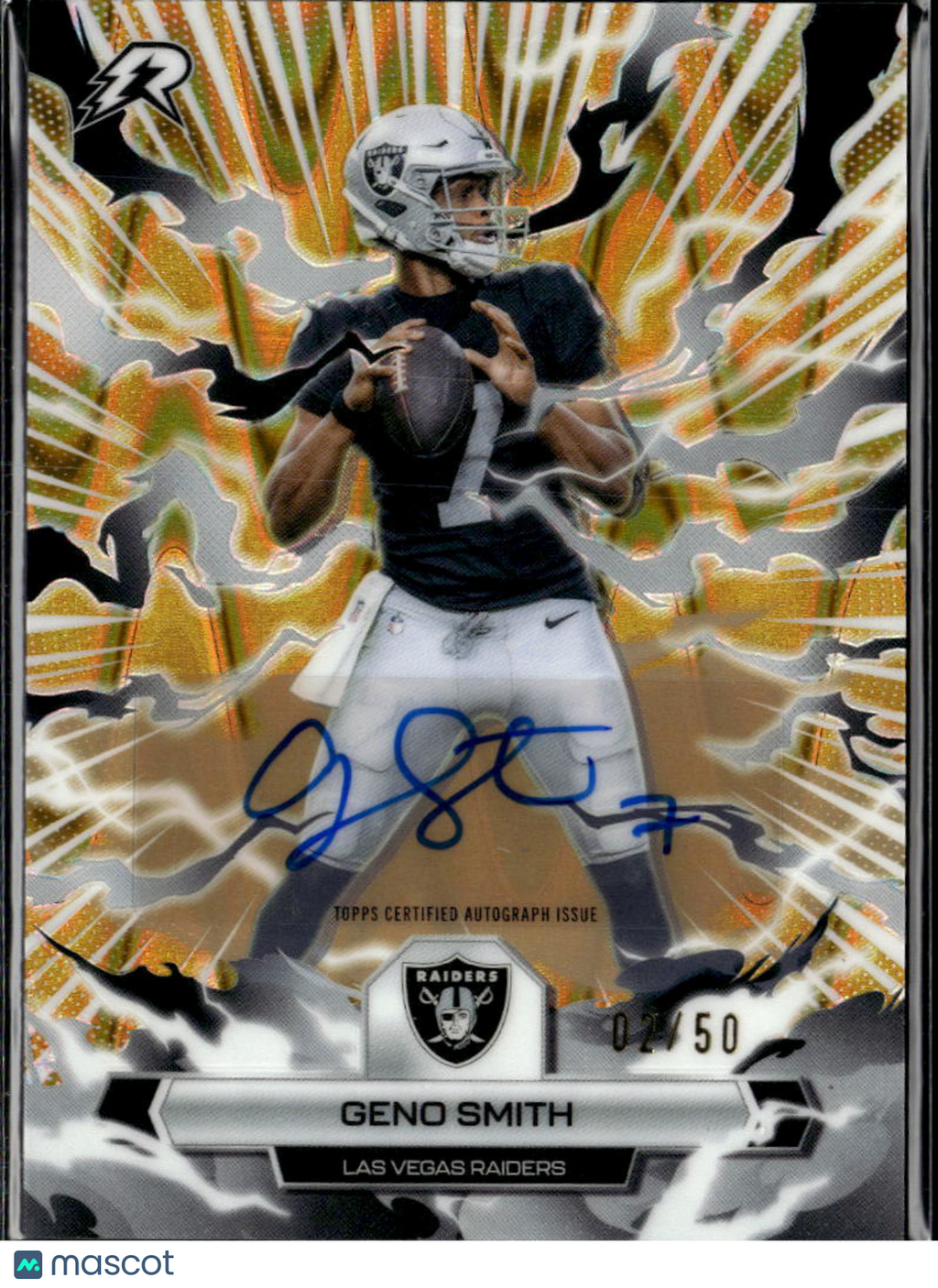 Geno Smith 2025 Topps Resurgence Auto Autograph GOLD 2/50 Las Vegas Raiders