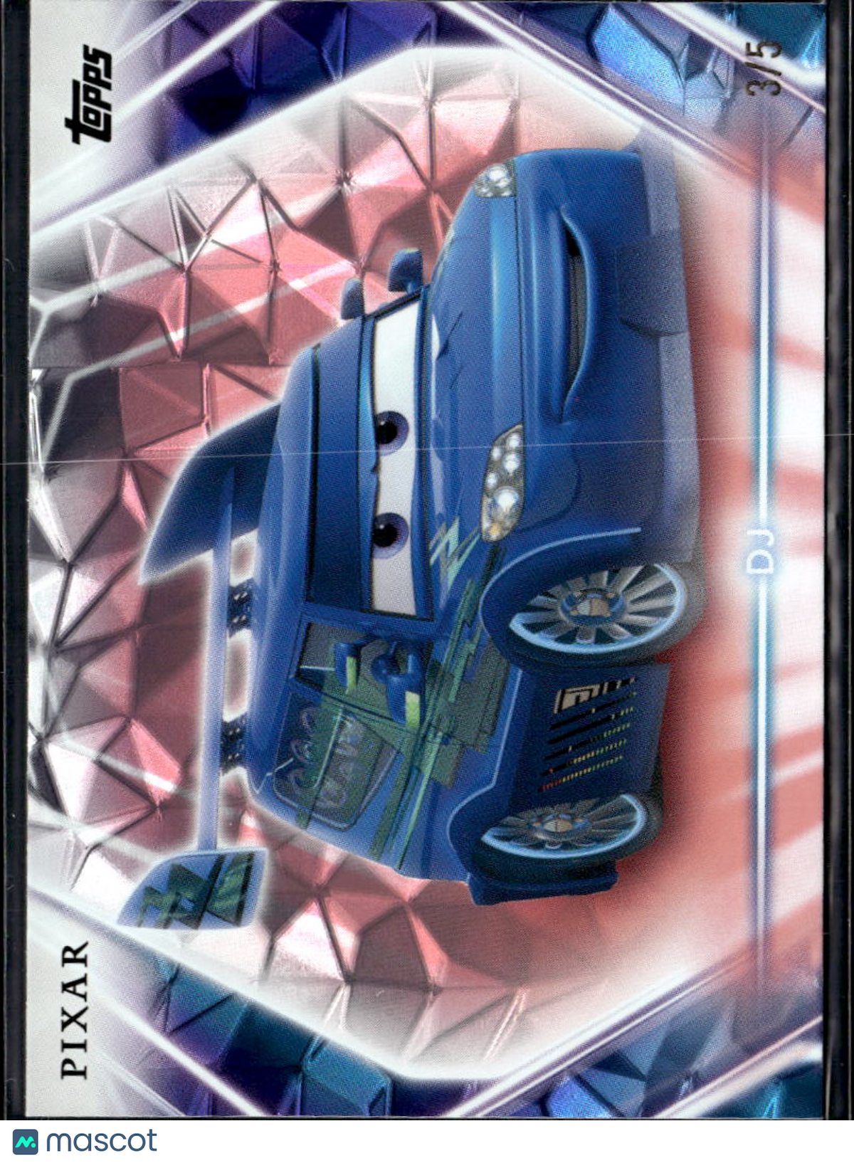 DJ 2026 Topps Pixar Neon Red Diamante SSP 3/5 Lightning Mcqueen #99