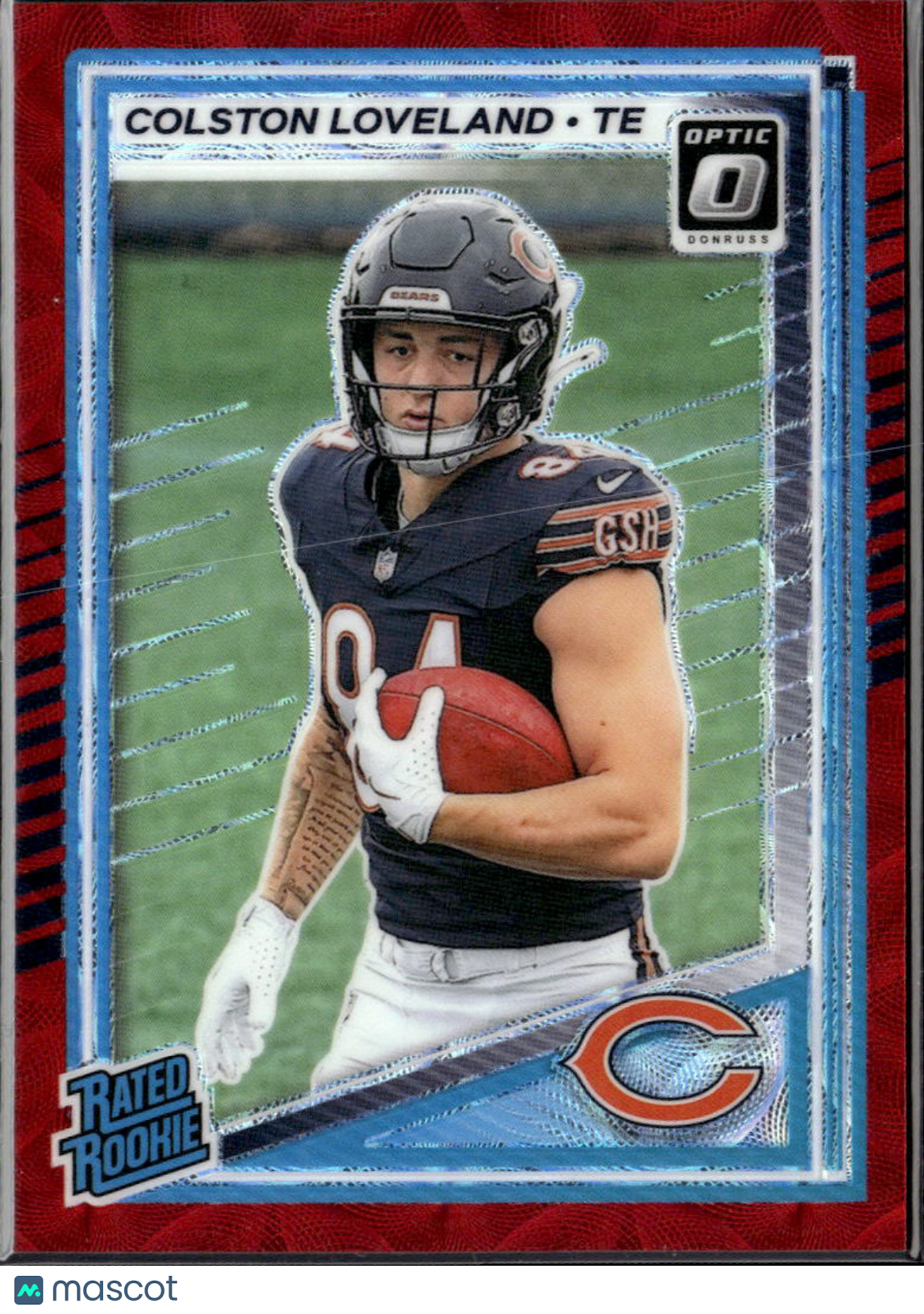 Colston Loveland 2025 Optic Rated Rookie Red Scope Prizm Chicago Bears