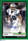 Dat Nguyen 2026 Topps Flagship Auto Autograph Green 80/99 Dallas Cowboys