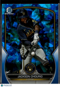 Jackson Chourio 2023 Bowman Chrome Blue Sapphire Refractor Milwaukee Brewers