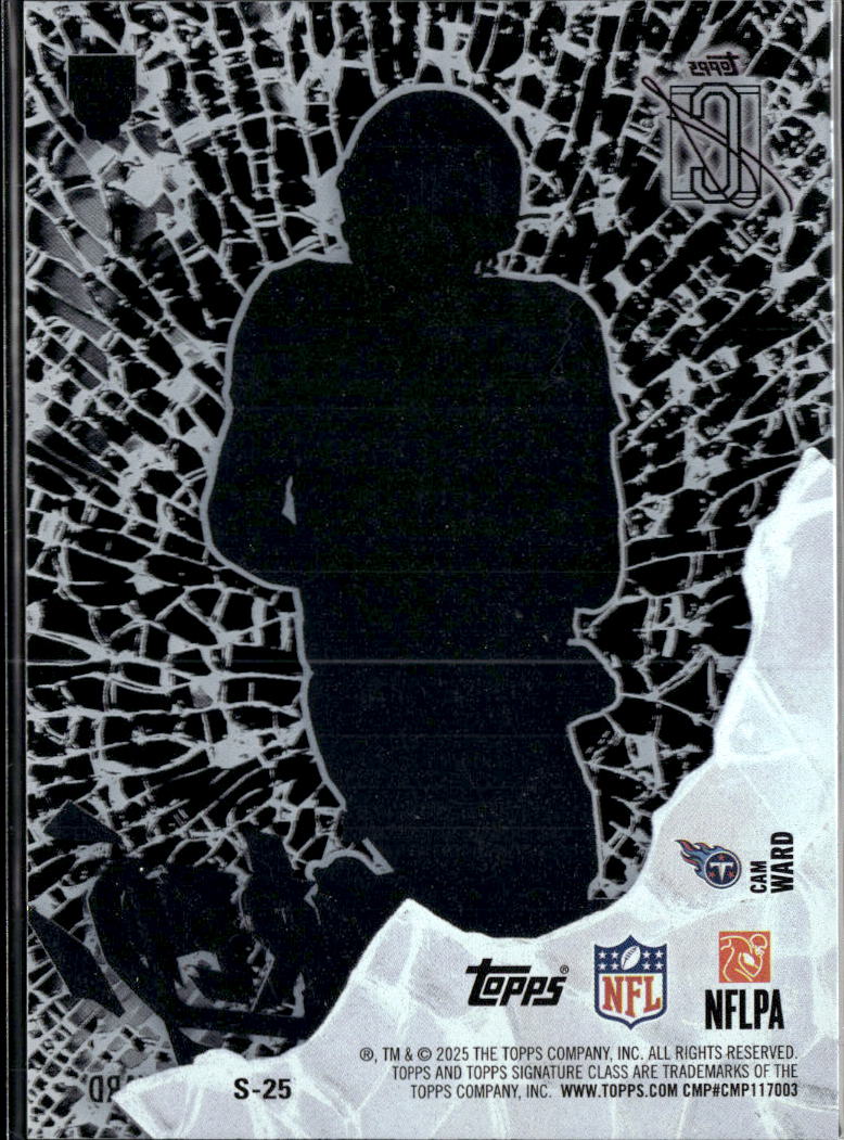 Cam Ward 2025 Topps Signature Class Shattered RC SSP Rookie Tennessee Titans