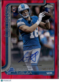 Isaac TeSlaa 2025 Topps Chrome Auto Autograph RC 140/399 Detroit Lions