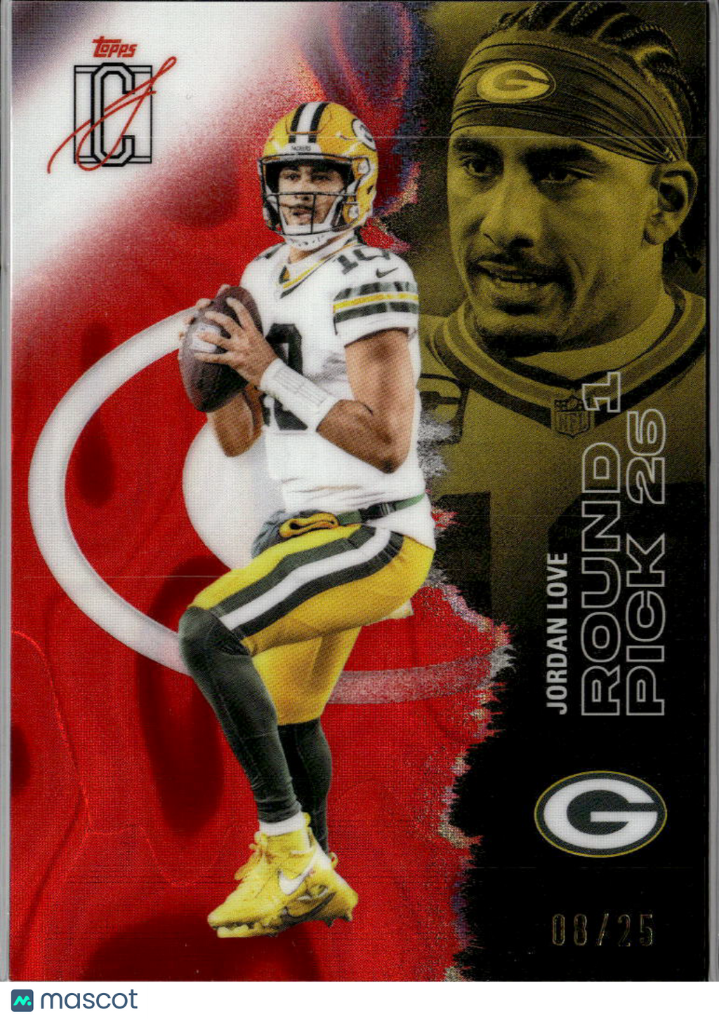 Jordan Love 2025 Topps Signature Class Red 8/25 Green Bay Packers