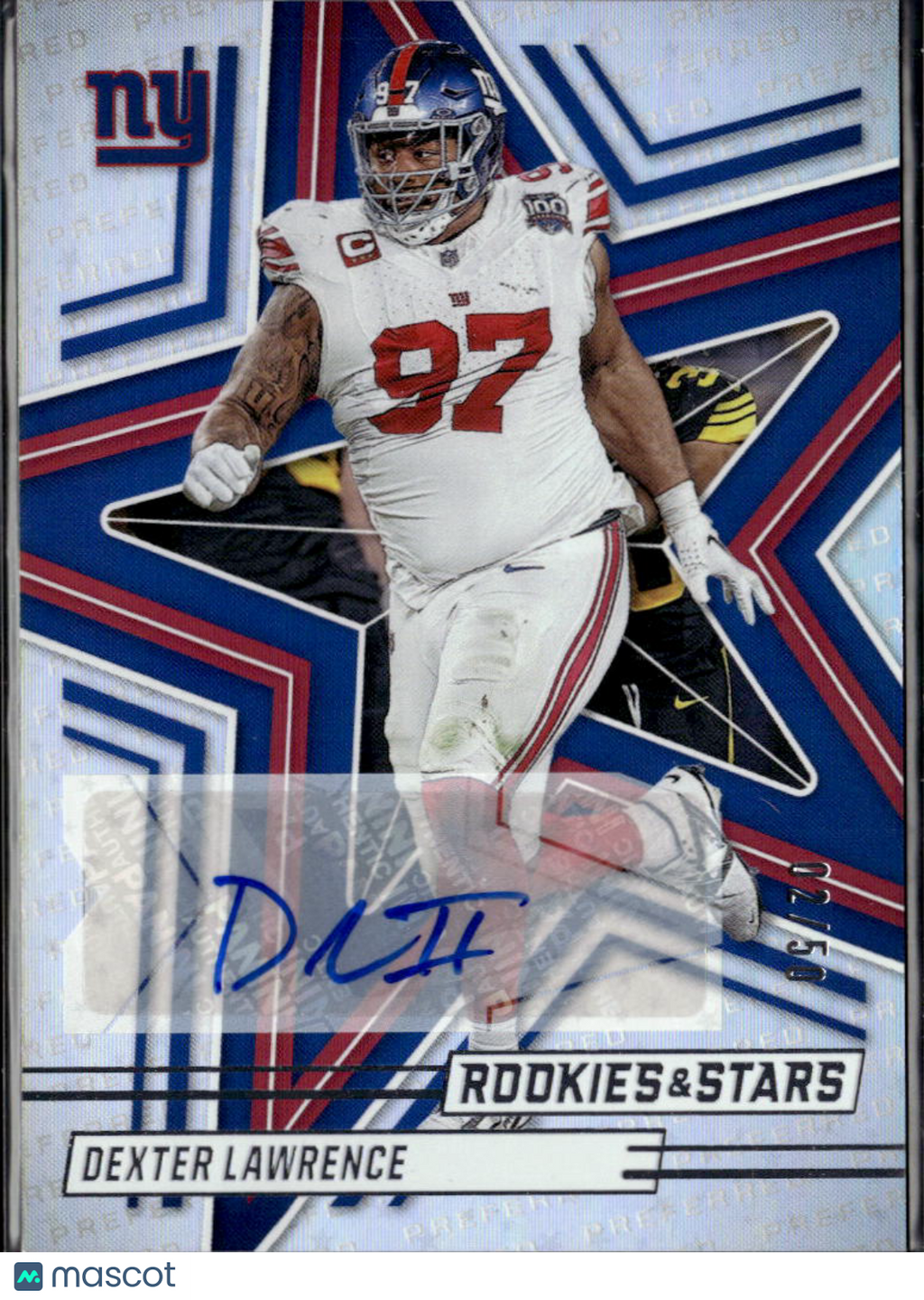 Dexter Lawrence 2025 Rookies & Stars Auto Autograph 2/50 New York Giants Bengals