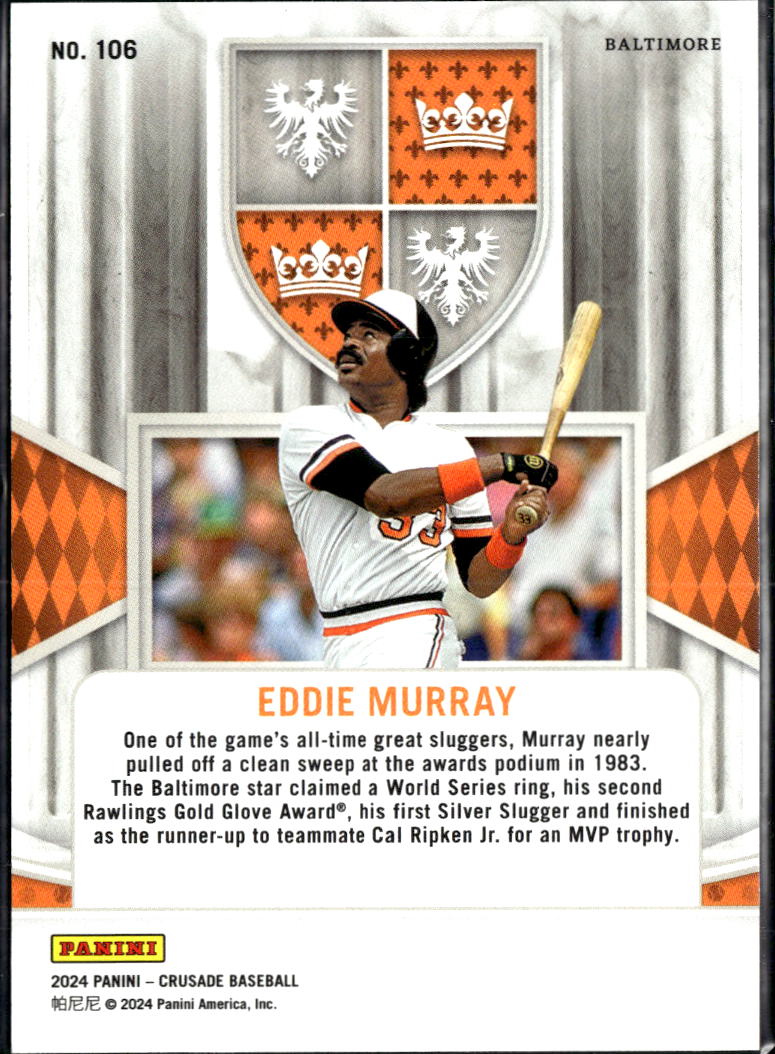 Eddie Murray 2024 Panini Crusade Emerald Green 4/5 Baltimore Orioles