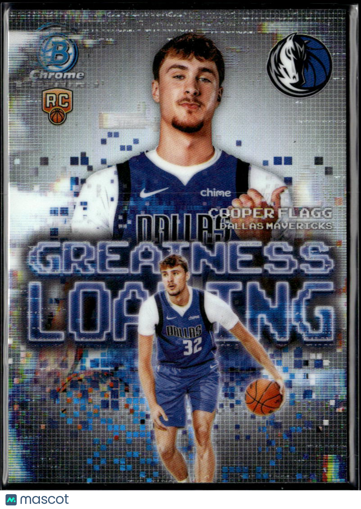 Cooper Flagg 2025 Bowman Chrome Greatness Loading Refractor RC Dallas Mavericks