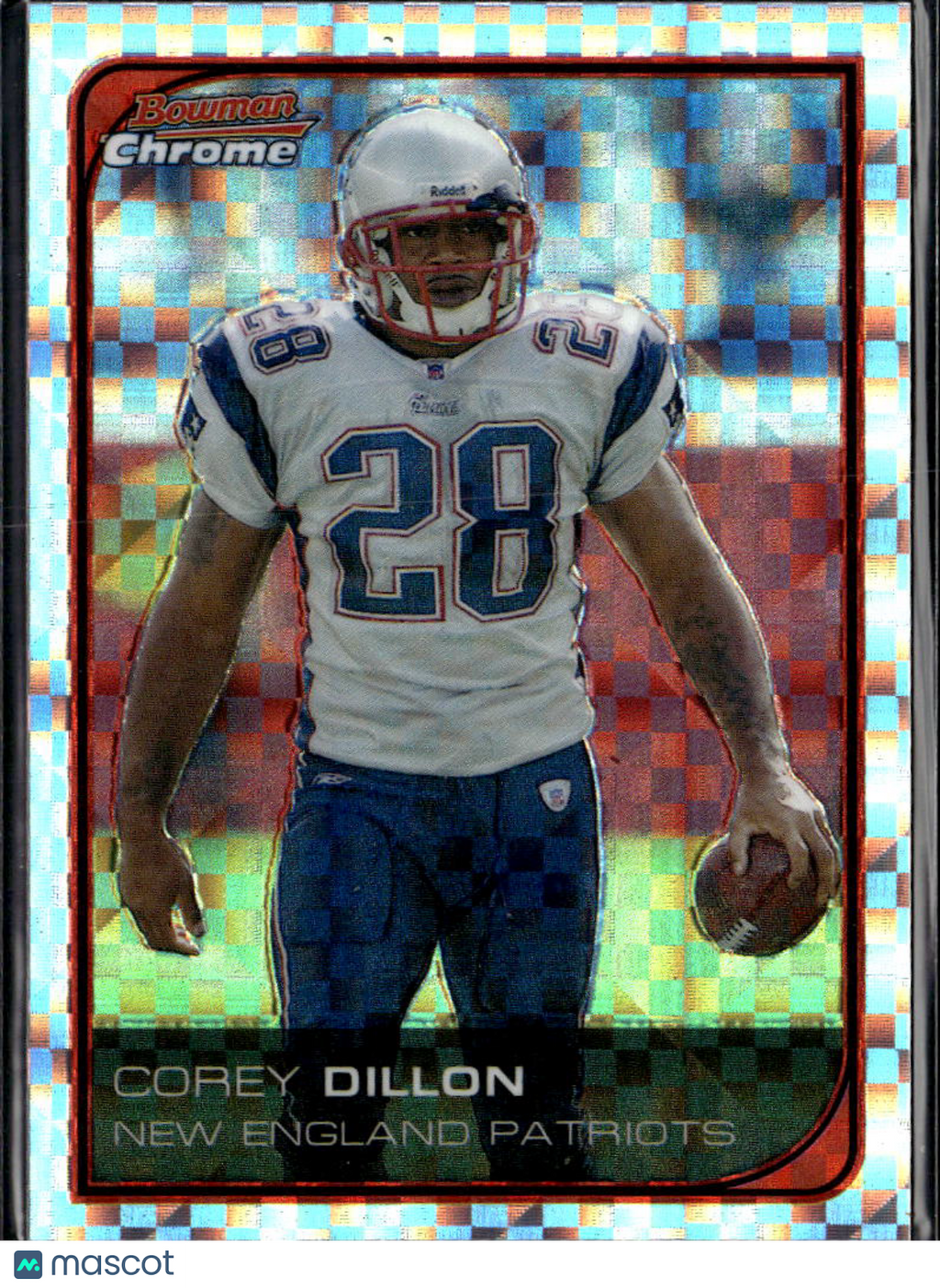 Corey Dillon 2006 Bowman Chrome X-Fractor 238/250 New England Patriots