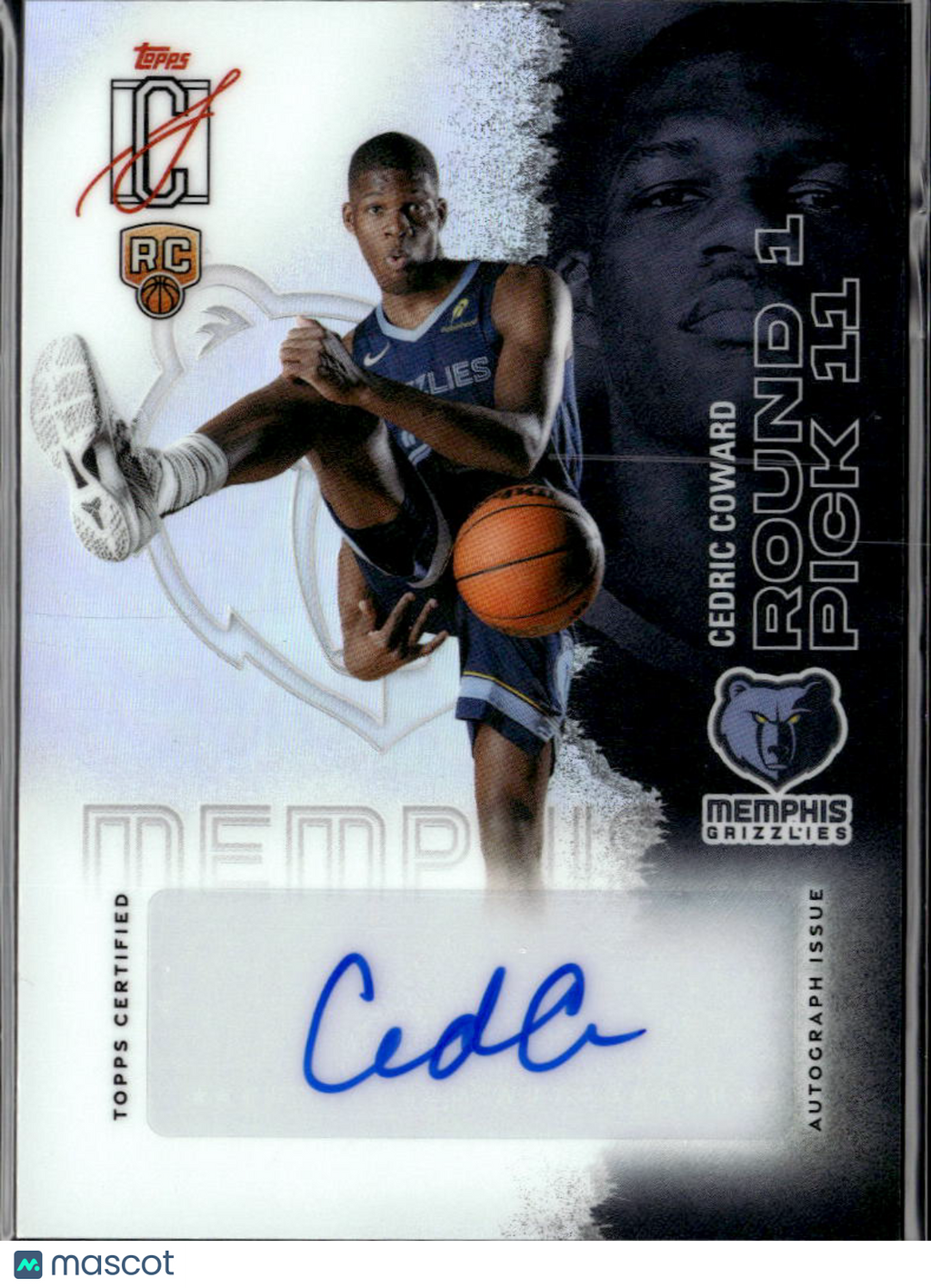 Cedric Coward 2026 Topps Signature Class Auto Autograph RC Memphis Grizzlies