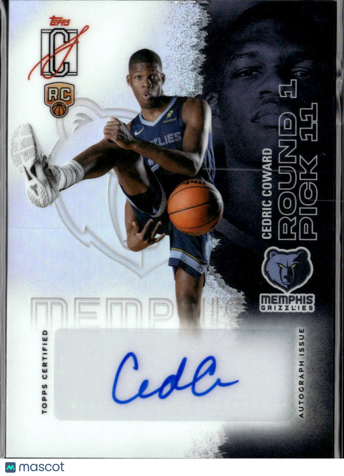 Cedric Coward 2026 Topps Signature Class Auto Autograph RC Memphis Grizzlies