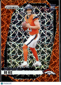 Bo Nix 2024 Panini Prizm Orange Lazer Rookie RC Denver Broncos