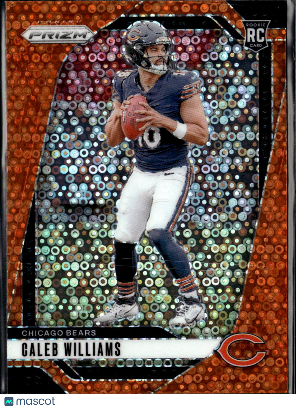 Caleb Williams 2024 Prizm Orange Disco Rookie RC Chicago Bears