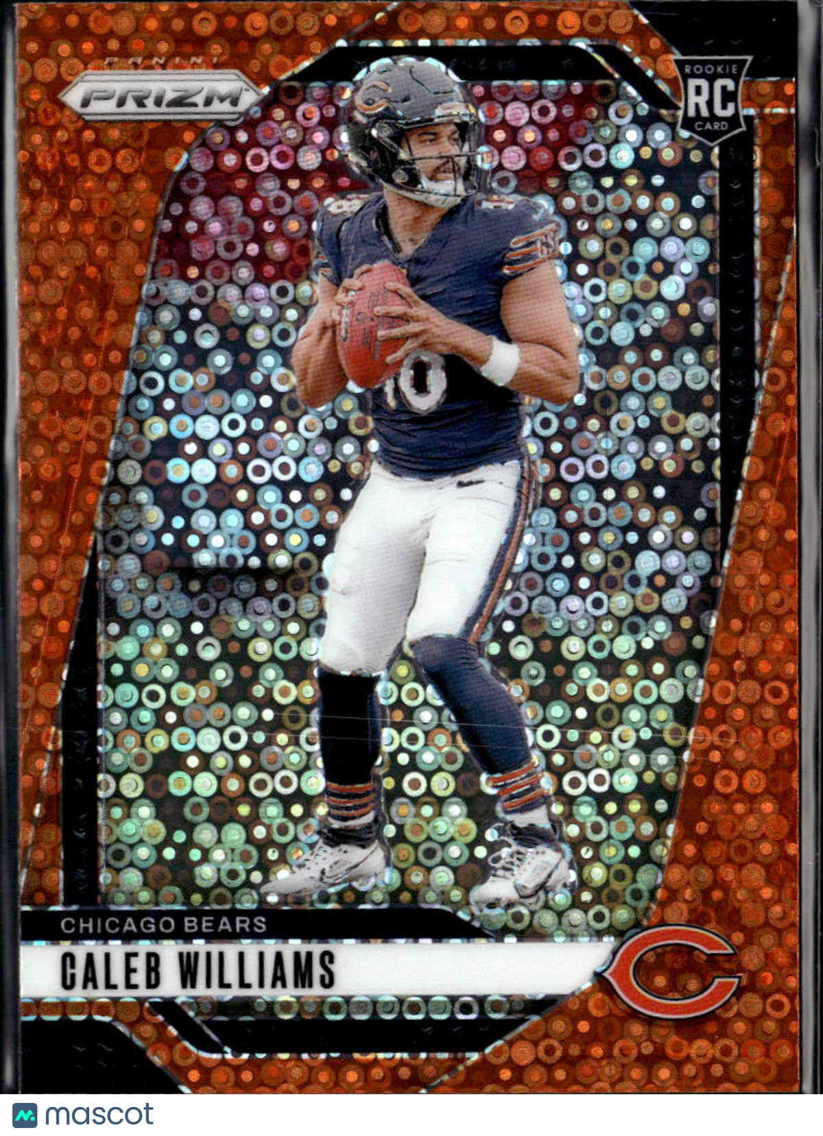 Caleb Williams 2024 Prizm Orange Disco Rookie RC Chicago Bears
