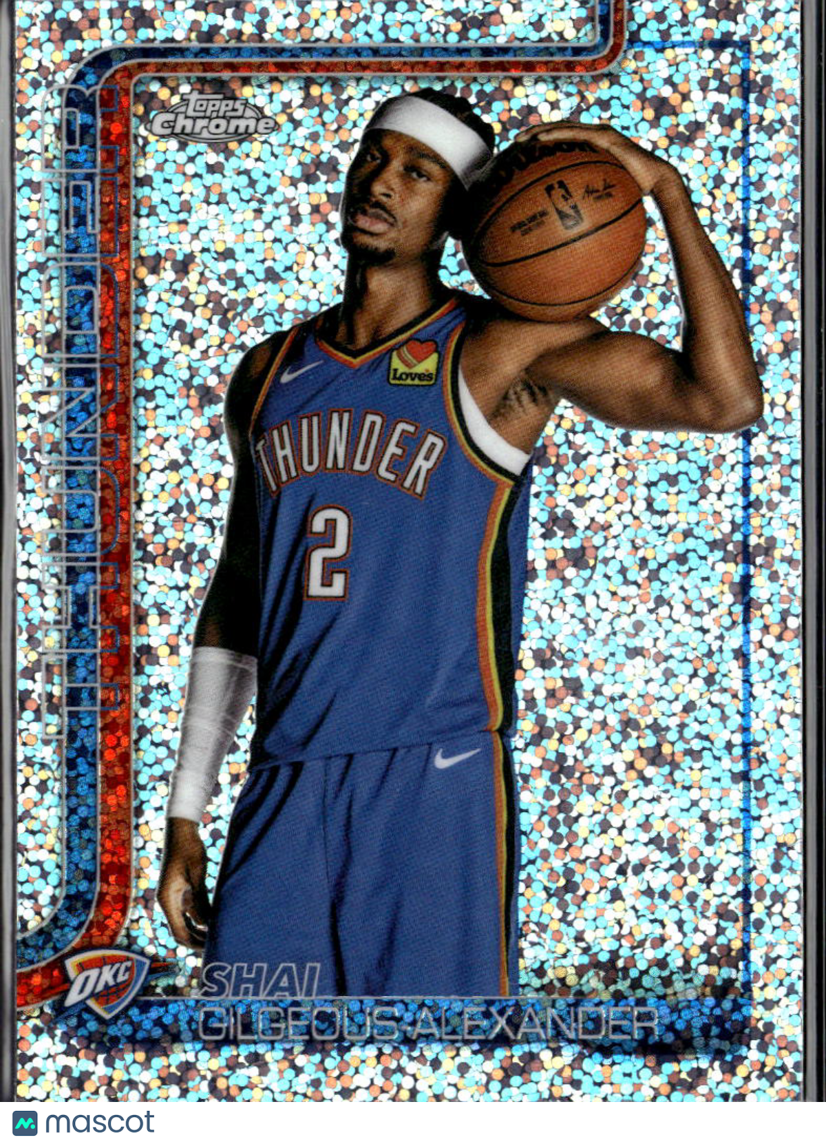 Shai Gilgeous-Alexander 2026 Topps Chrome Speckle Variation SSP OKC Thunder