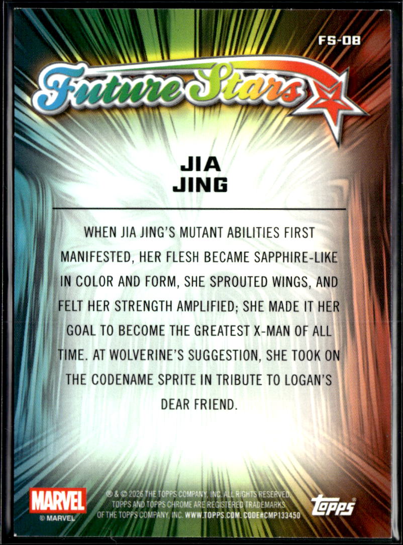 Jia Jing 2026 Topps Chrome Marvel Black Refractor 3/10 #FS-08