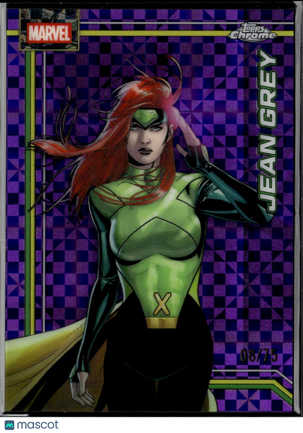 Jean Grey 2026 Topps Chrome Marvel Purple Xfractor 8/75 #059