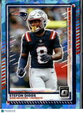 Stefon Diggs 2025 Optic Blue Ice Prizm SSP 12/15 New England Patriots