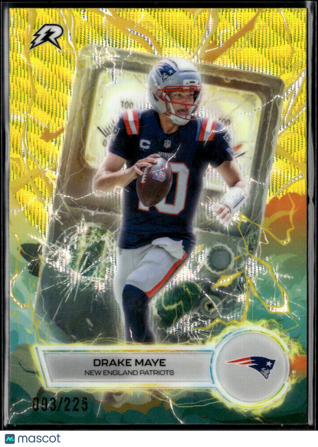 Drake Maye 2026 Topps Resurgence Yellow 93/225 New England Patriots