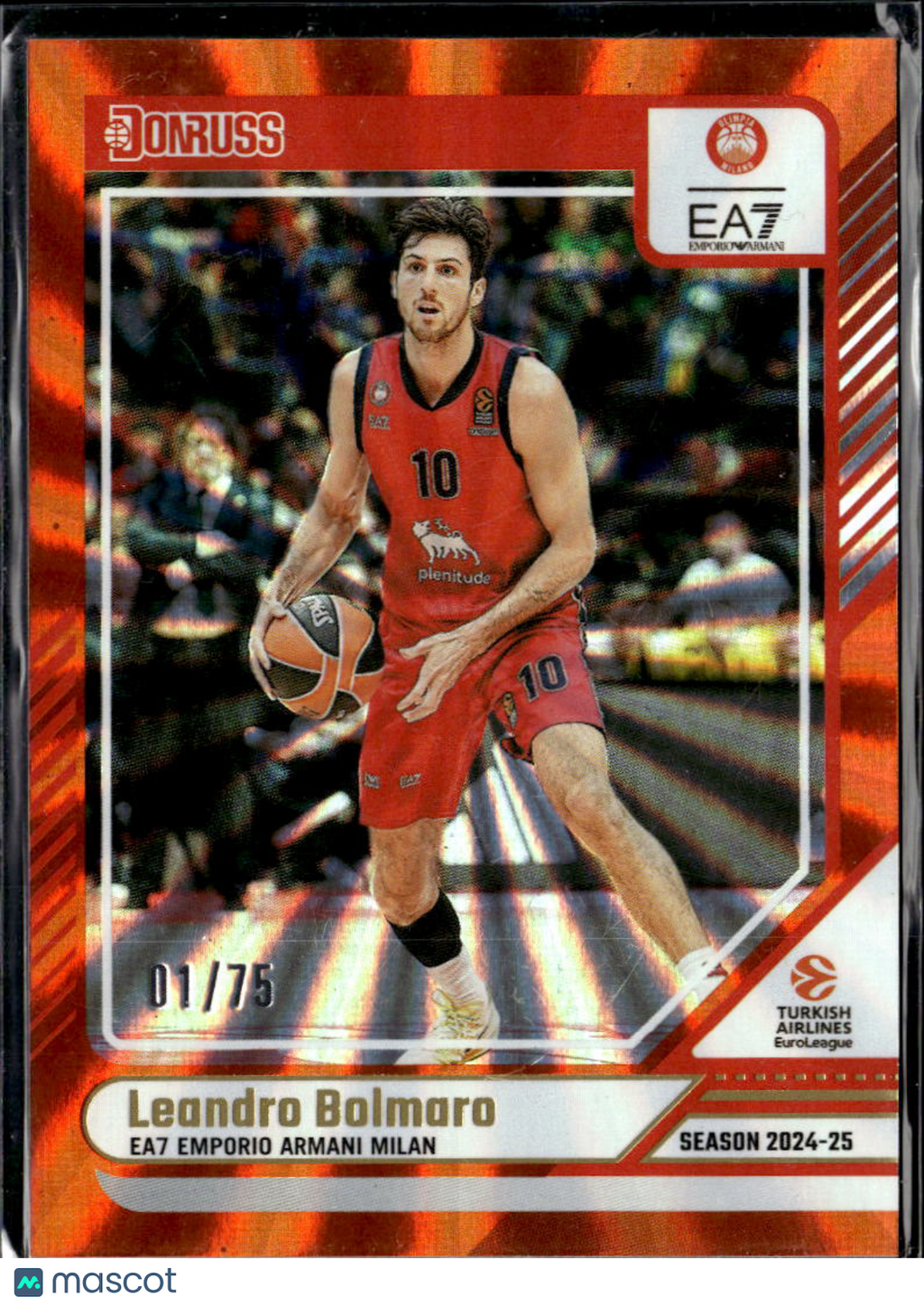 Leandro Bolmaro 2025 Donruss EuroLeague Orange /75 EA7 Emporio Armani Milan
