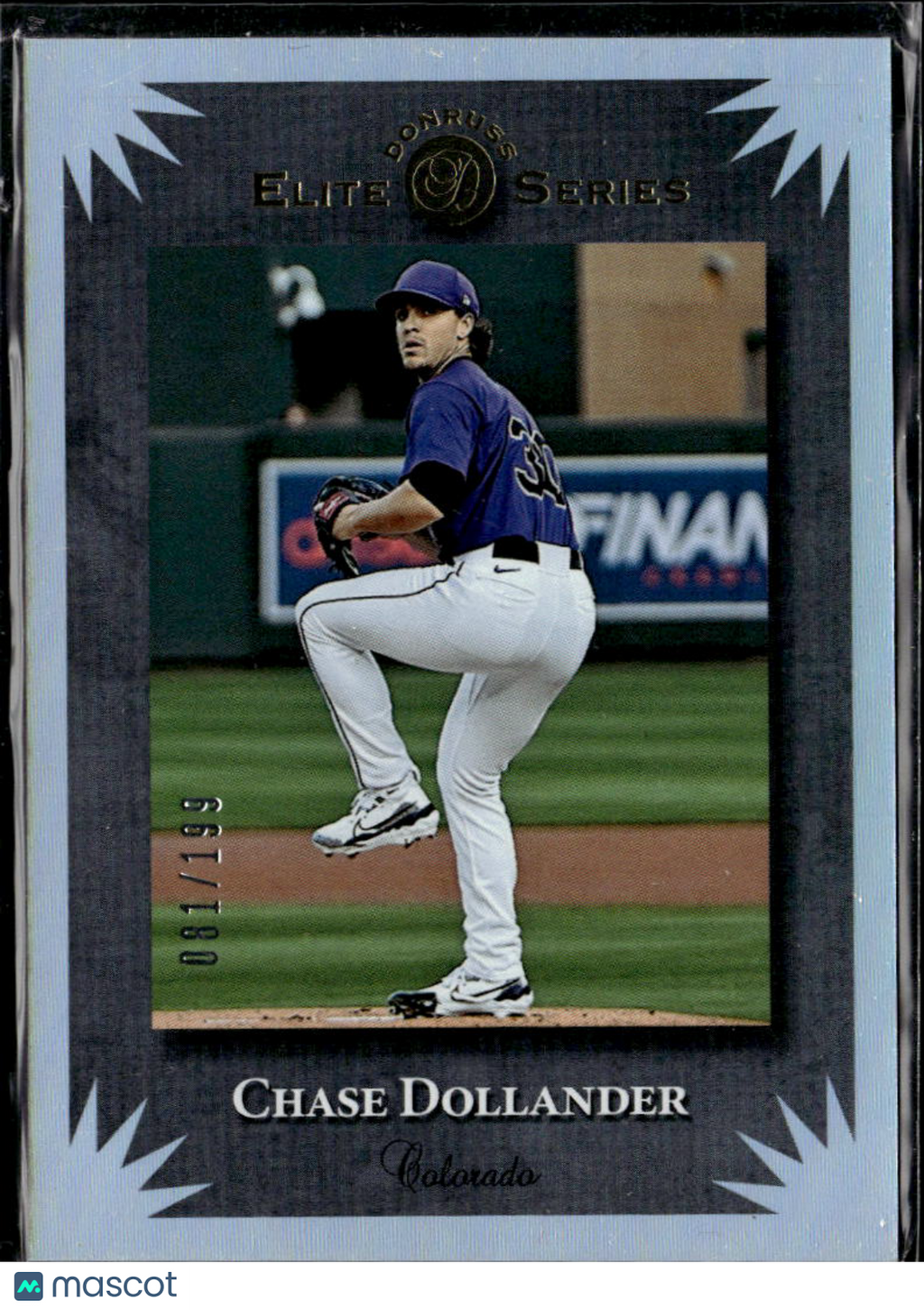 Chase Dollander 2025 Donruss Elite Series RC 81/199 Colorado Rockies