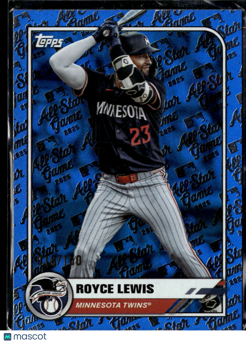 Royce Lewis 2025 Topps Blue All-Star Game /150 Minnesota Twins
