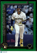 Eric Haase 2025 Topps Update Series Green 27/99 Milwaukee Brewers
