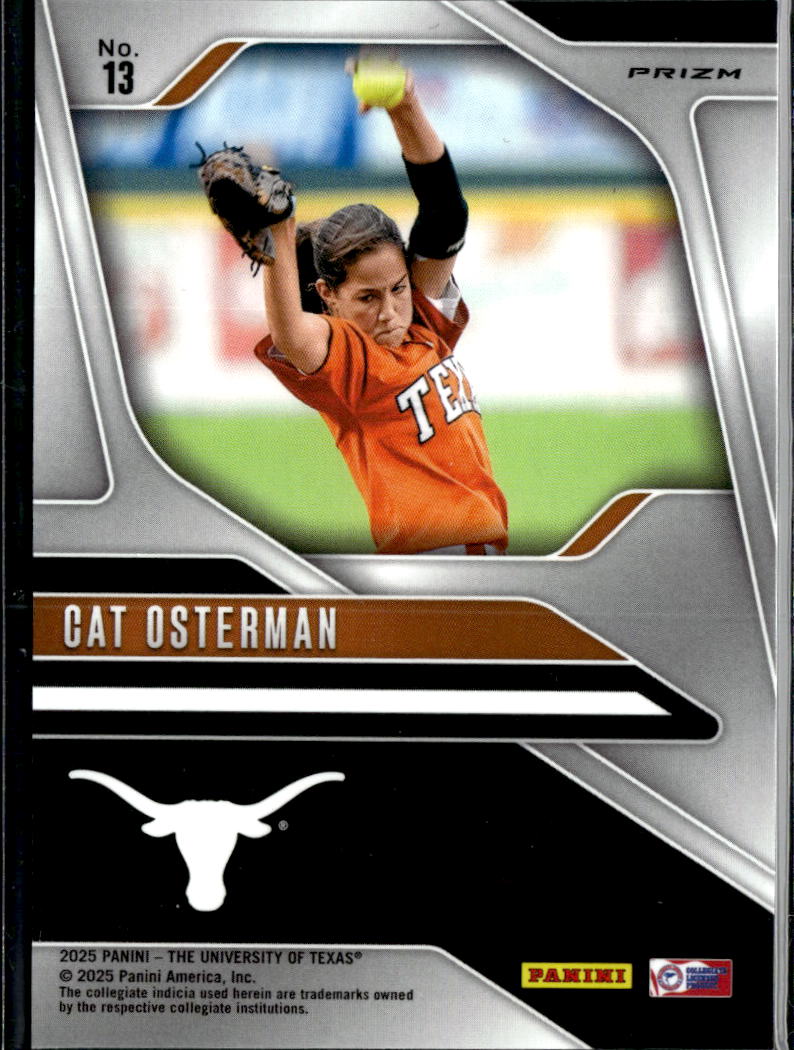 Cat Osterman 2025 Panini Prizm NIL Pink Shimmer Prizm Texas Longhorns