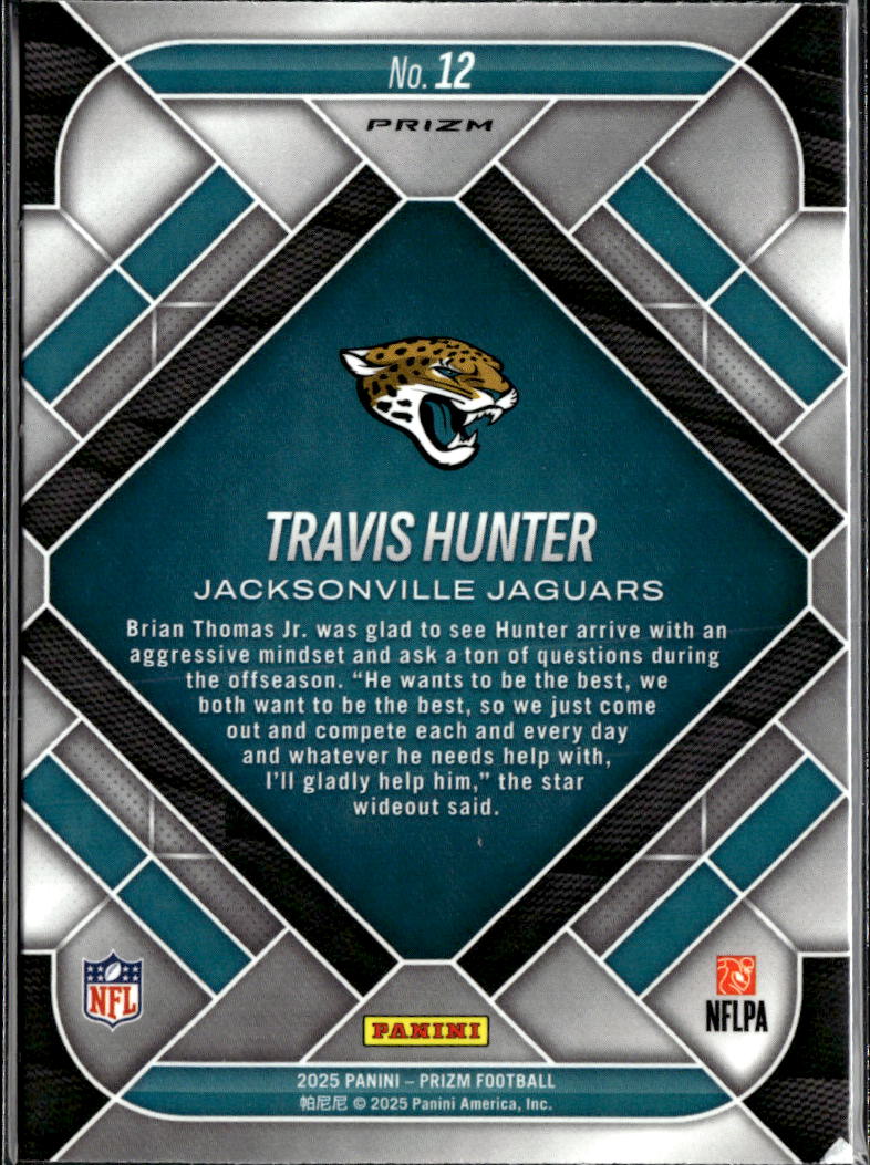 Travis Hunter 2025 Prizm Emergent RC Green Jacksonville Jaguars