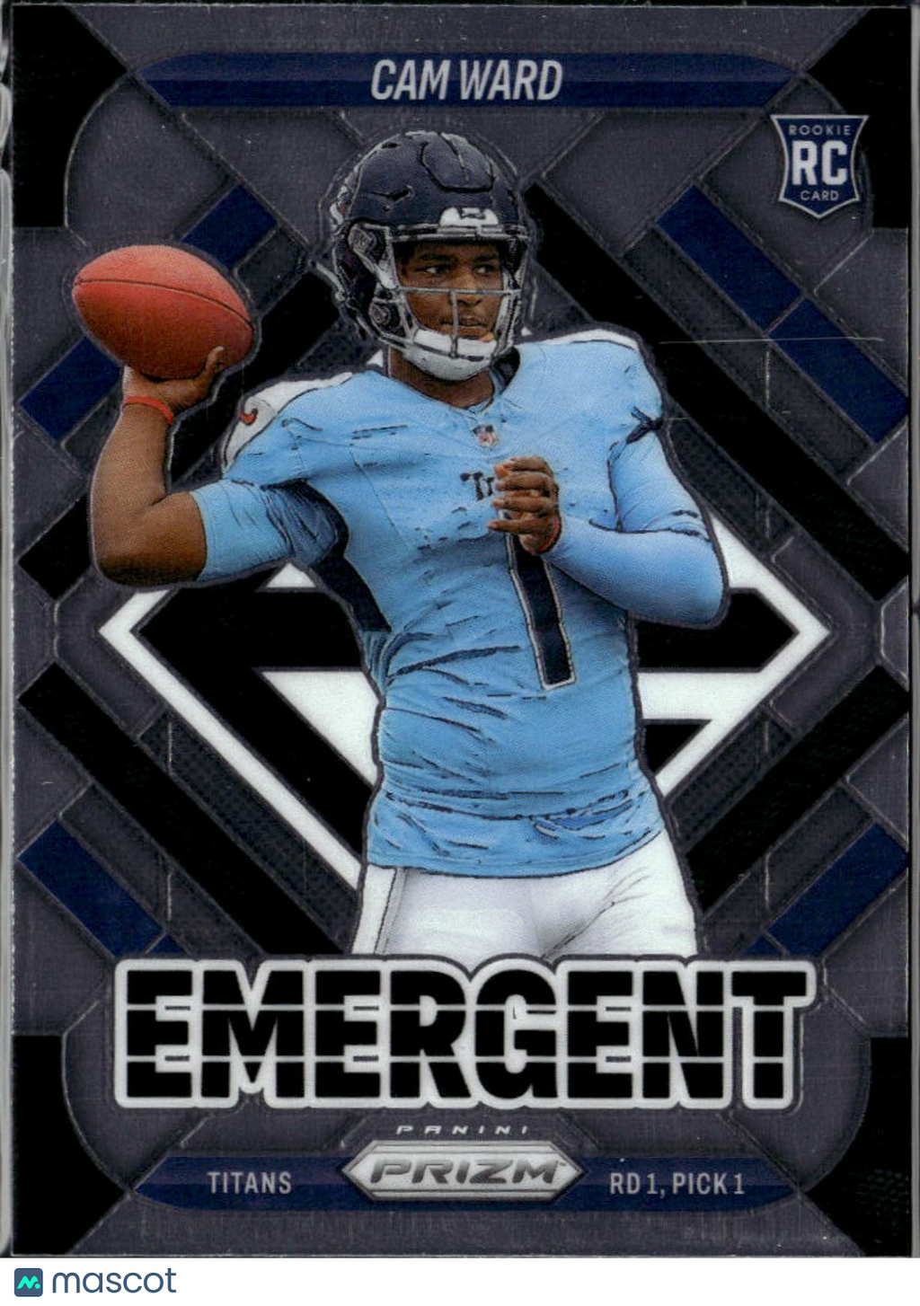 Cam Ward 2025 Panini Prizm Emergent Rookie RC Tennessee Titans